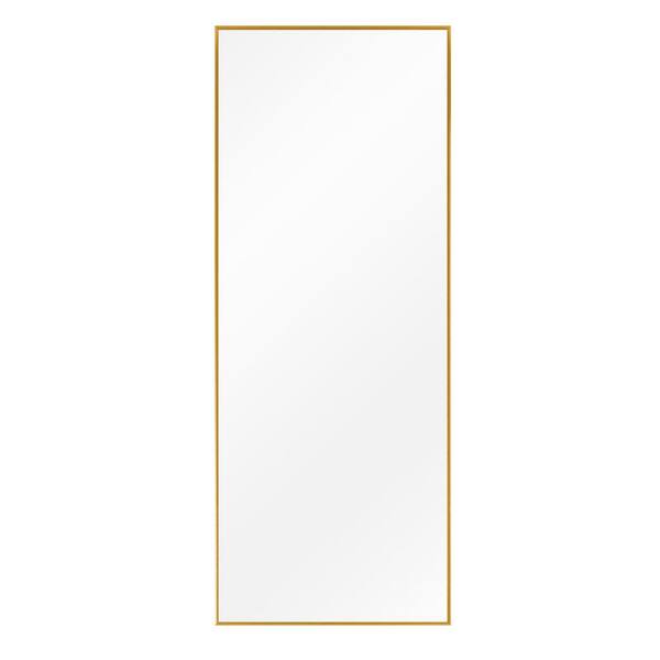 NEUTYPE 71 in. x 28 in. Oversized Modern Rectangle Metal Gold Framed
