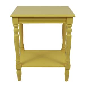 Simplify 24" Wood End Table, Soft Yellow Finish