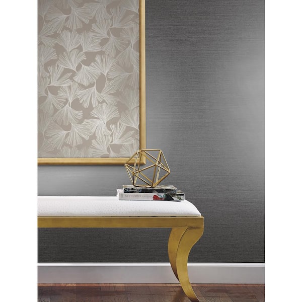 Ginkgo Toss Silver Matte Paper Non-Pasted Wallpaper