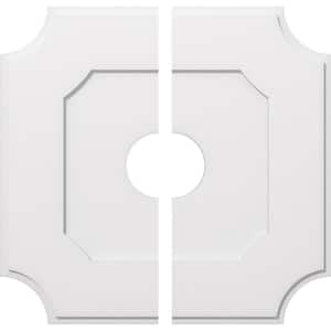 1 in. P X 20-1/4 in. C X 34 in. OD X 7 in. ID Locke Architectural Grade PVC Contemporary Ceiling Medallion, Two Piece