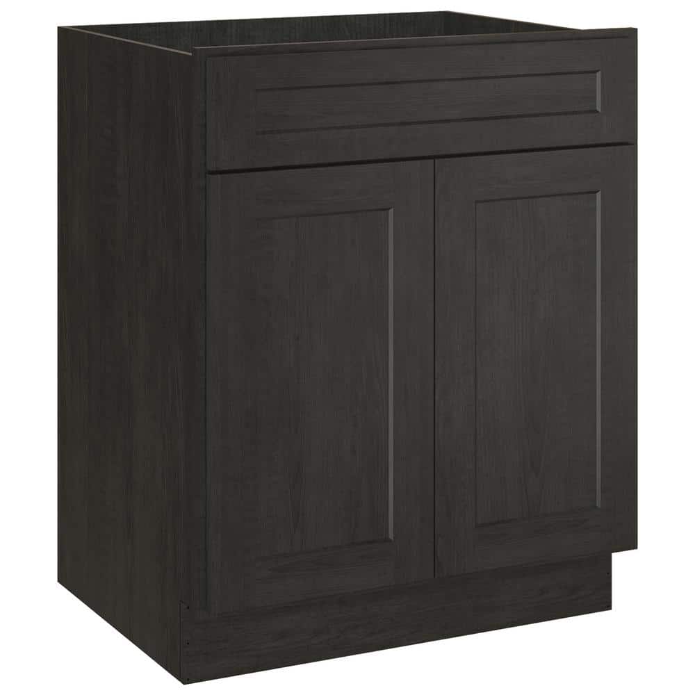 27 in. W x 21 in. D x 34.5 in. H Shaker Charcoal Plywood Ready to Assemble Vanity Base Kitchen Cabinet without Top price history on PriceWatchPro