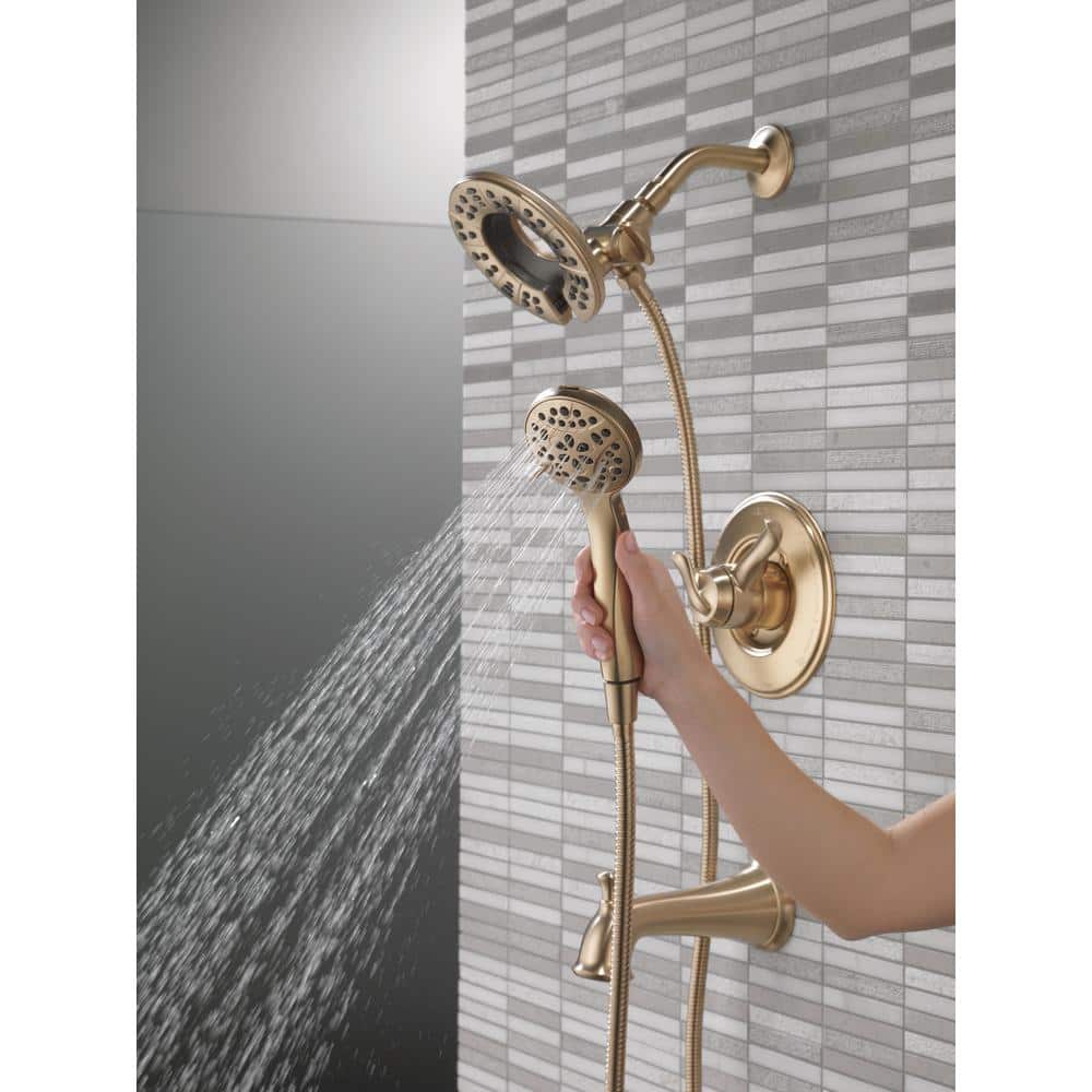 Champagne Bronze Dual-Function Tub and Shower Faucet Set