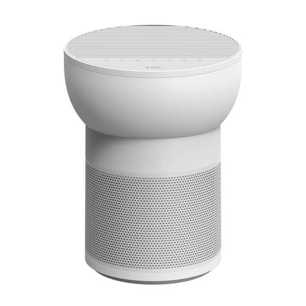 TCL 10 sq ft. Breve A2 Home HEPA H13 Filter Clean Compact Console Air Purifier 360, Plastic, White