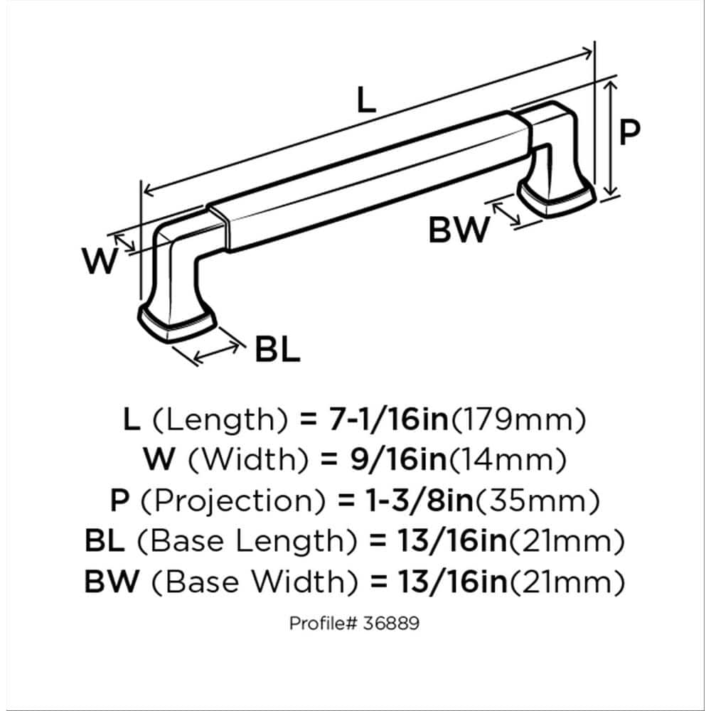 Champagne Bronze 6-5/16" Matte Cabinet Pull with Mounting Hardware
