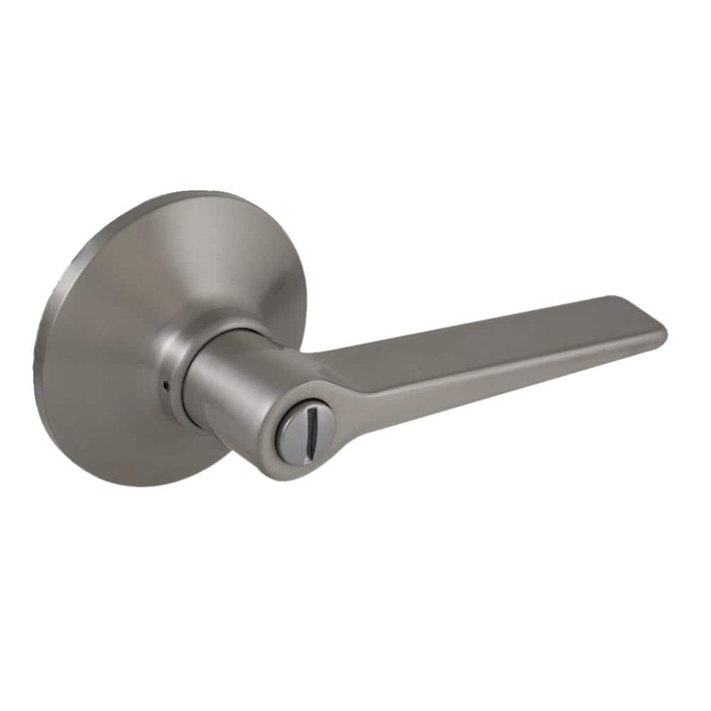 Defiant Naples Satin Nickel Bed/Bath Privacy Door Handle LYEX201B - The  Home Depot