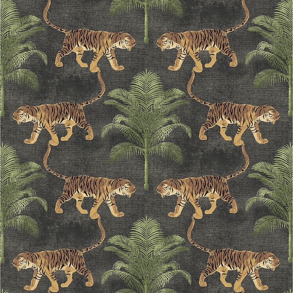 Tigers and Pagoda Forest in Spicy Wrapping Paper