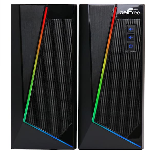 BEFREE SOUND 2.0 Computer Gaming Speakers with LED RGB Lights