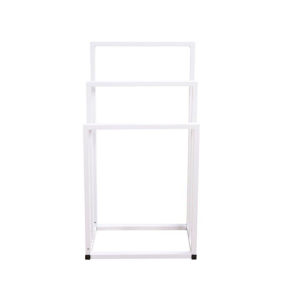 3-Tier Freestanding Metal Towel Rack in White, Bathroom Towel Stand price history on PriceWatchPro