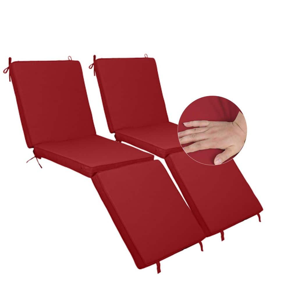 71 in. Outdoor Chaise Lounge Cushion Replacement, Patio Lounge Cushion with Straps, 2-Piece 3 in. Thick, Red price history on PriceWatchPro