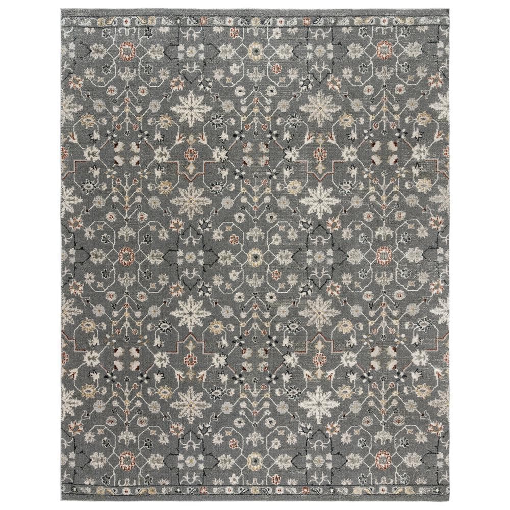 Gertmenian & Sons Trevi Oren Dark Gray 8 ft. x 10 ft. Moroccan High-Low Indoor Area Rug