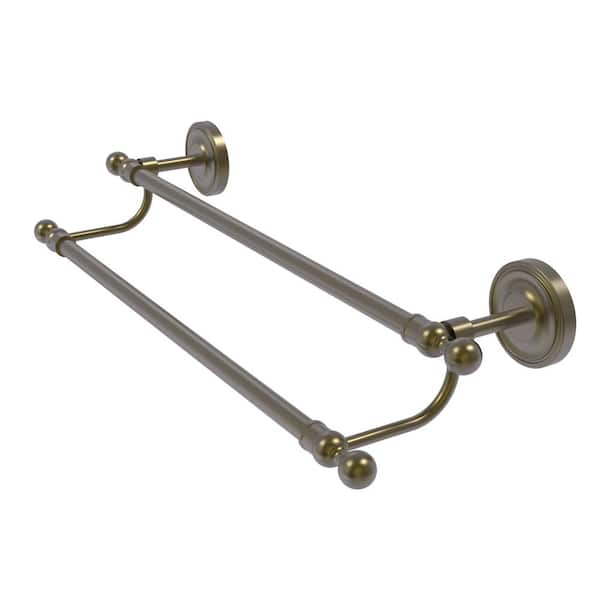 Allied Brass Regal Collection 24 in. Wall Mounted Double Towel Bar in Antique Brass