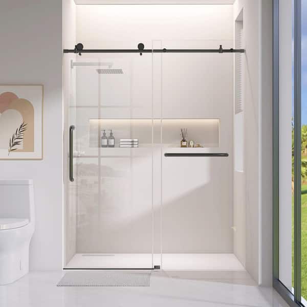 Zeafive Nie 56 to 60 in. W x 76 in. H Double Sliding Frameless