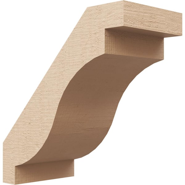 Ekena Millwork 5 in. x 10 in. x 10 in. Copenhagen Rough Cedar Woodgrain Timberthane Polyurethane Knee Brace, Primed