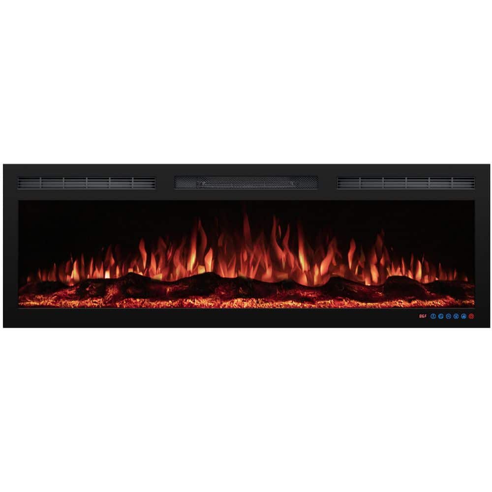 50 in. Linear Electric Fireplace Insert /Wall Mounted, Thermostat and APP C