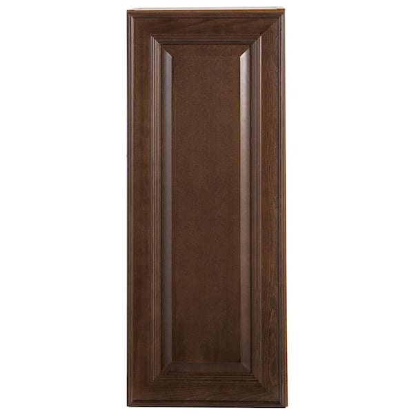 Hampton Bay Benton Assembled 12x30x12 in. Wall Cabinet in Butterscotch