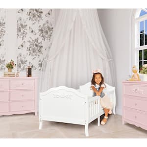 White Baby Rose 3-in-1 Toddler Bed