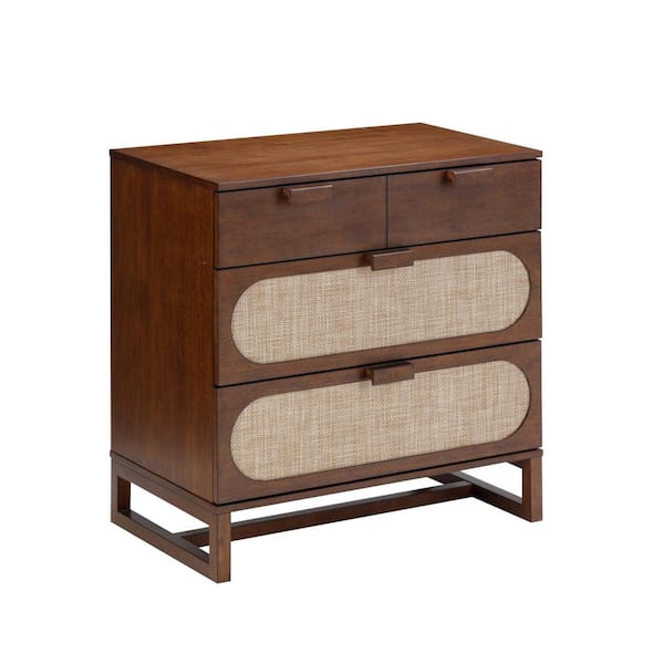 チェスト（引き出し×3）, パイン材, 木の香りがとても新鮮だ！ 62x70 cm - Three-shelf wooden dresser - The wood smells so fresh! Nathan James Paxton Dark Walnut 3-Drawer 31 in. Mid-Century
