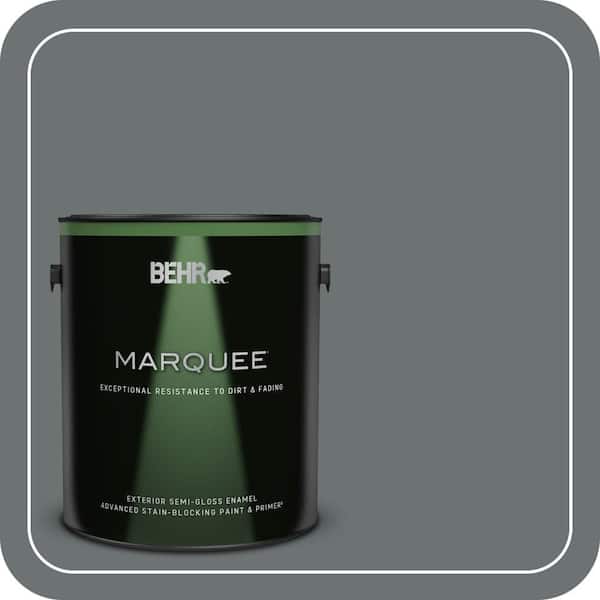 BEHR MARQUEE 1 gal. #MQ5-28 Dawn Gray Semi-Gloss Enamel Exterior Paint & Primer