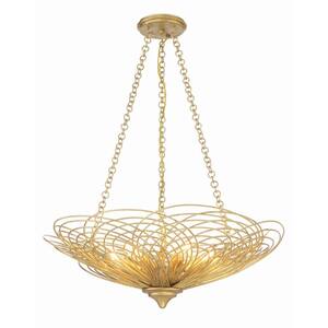 Doral 6-Light Renaissance Gold Chandelier with No Bulb Included
