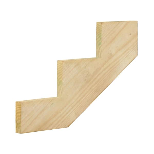 3-Step Ground Contact Pressure Treated Pine Stair Stringer