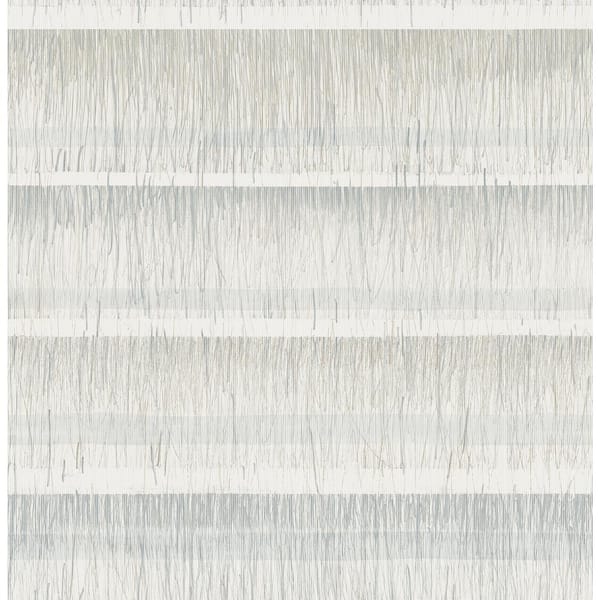 NuWallpaper Grey Dhurrie Peel and Stick String Wallpaper Sample