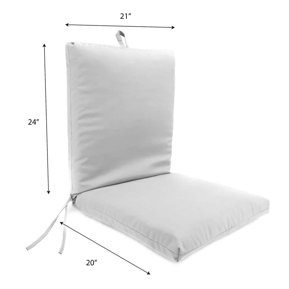 Sunray Yellow Polyester Outdoor Chair Cushion with Ties and Hanger Loop