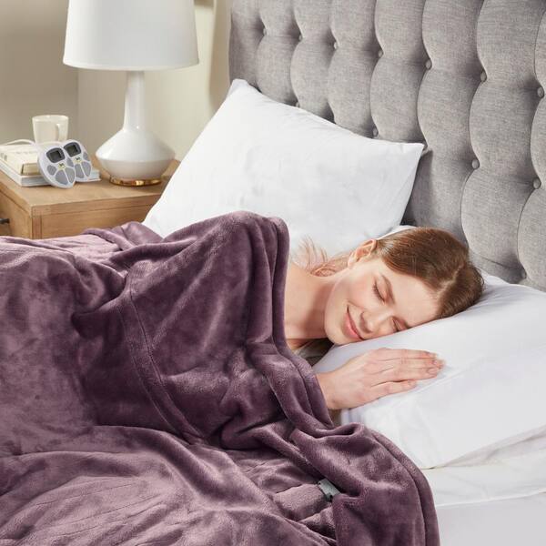 Plush Purple Plush Full Electric Blanket