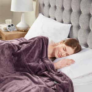 Plush Purple Plush King Electric Blanket