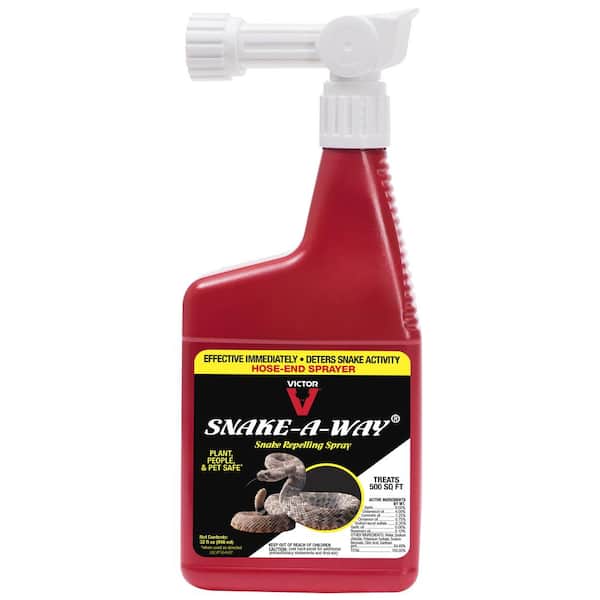 Victor Snake-A-Way Hose-End Spray - 32 oz - Repels Venomous and Non-Venomous Snakes