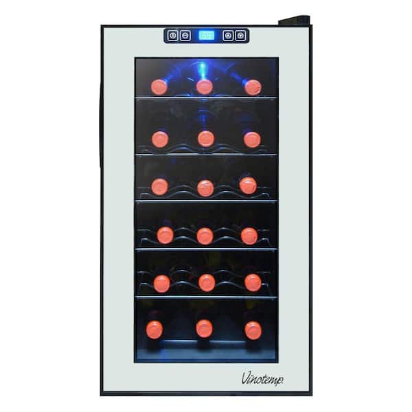 Vinotemp 18-Bottle Mirrored Thermoelectric Freestanding Wine Cooler