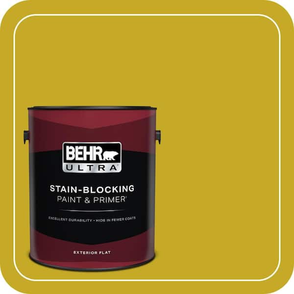 BEHR ULTRA 1 gal. Home Decorators Collection #HDC-MD-03 Citronette Flat Exterior Paint & Primer