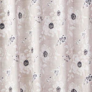 72 in. Linen Floral Shower Curtain printed