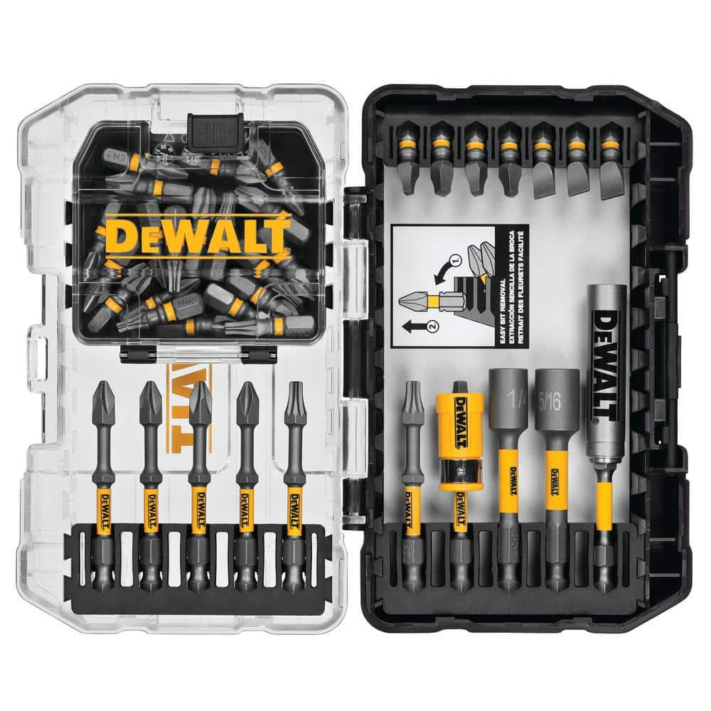 DEWALT Maxfit 14 in. Steel Screwdriving Bit Set with Right Angle Adapter  25-Piece