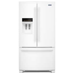 25 cu. ft. French Door Refrigerator in White with POWER COLD Feature