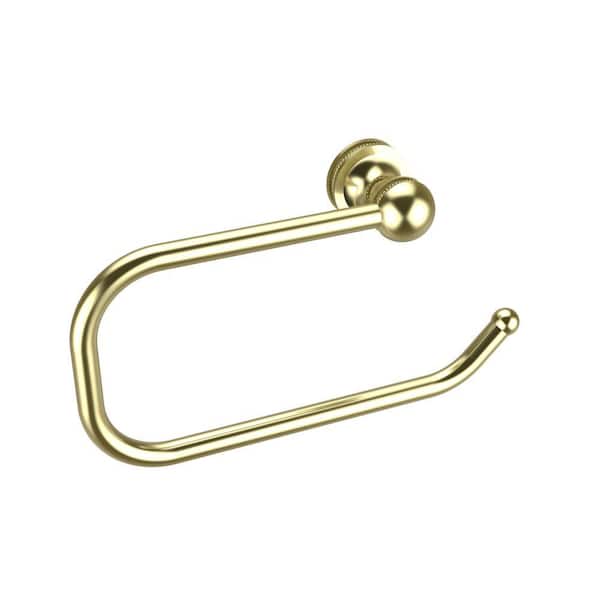 Allied Brass Mambo Collection European Style Single Post Toilet Paper Holder in Satin Brass