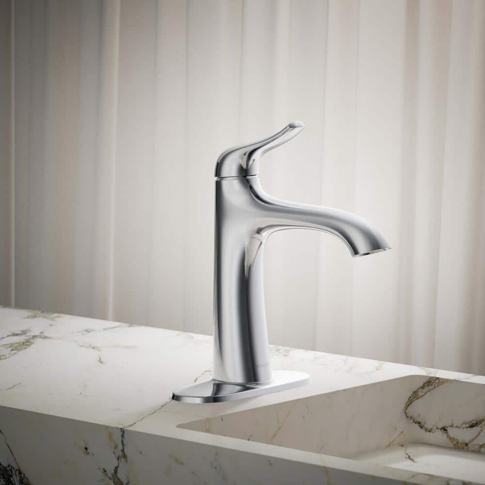Easmor Polished Chrome Single Handle Bathroom Faucet