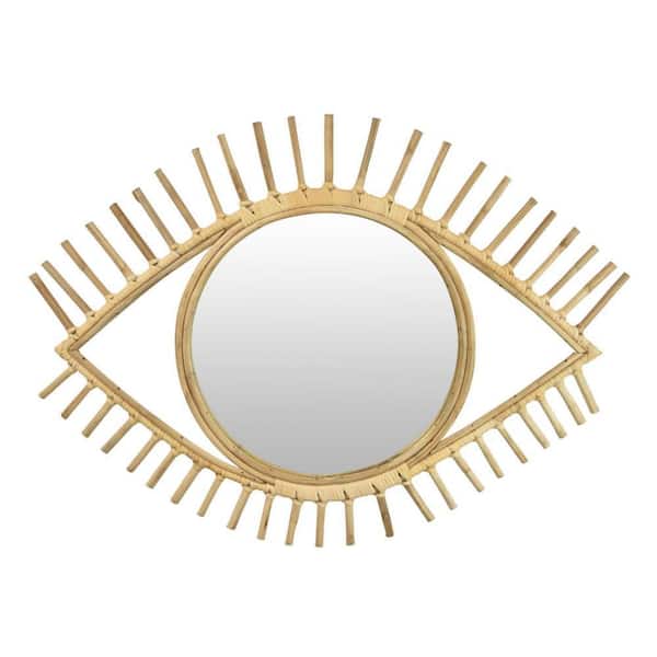 Eric Brown 34.25 in. W x 25.25 in. H Novelty Natural Fiber Framed Mirror