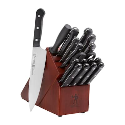 Solution 18-Piece Stainless Steel Knife Set with Block