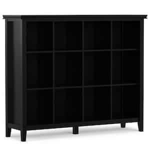 Artisan SOLID WOOD 48 in.Transitional 12 Cube Storage in Black