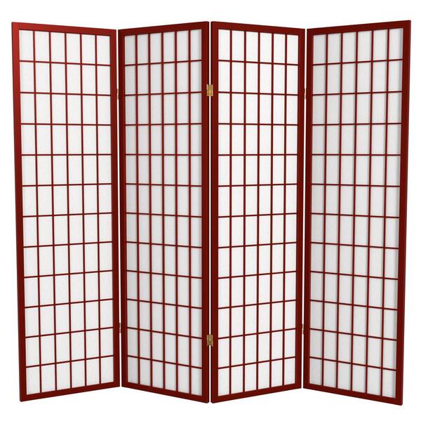 5 ft. Rosewood 4-Panel Room Divider