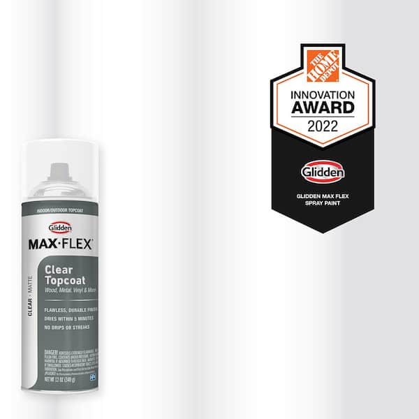 GLIDDEN MAX FLEX 12 oz. Matte Clear Interior/Exterior Topcoat Spray Paint