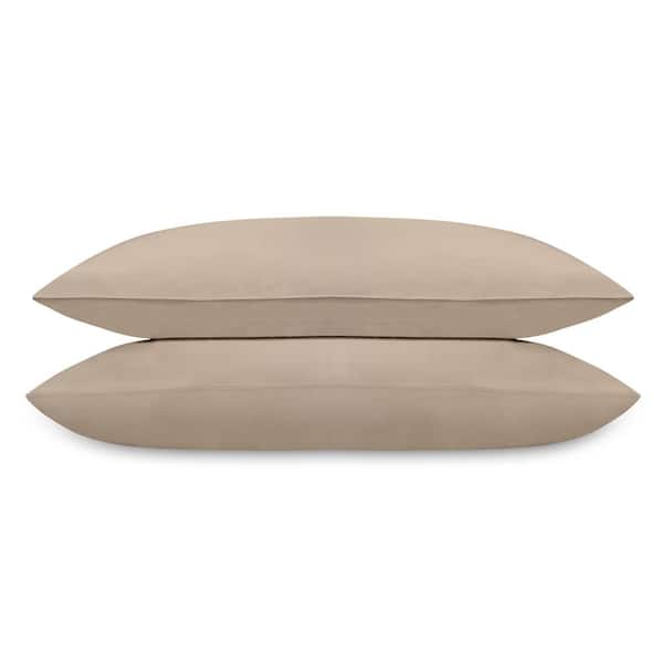 Delara Delara Natural Solid 100% Organic Cotton, King, Smooth and Breathable,Super Soft Sateen Pillowcases, Pack of 2