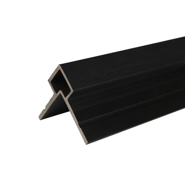NewTechWood European Siding System 5.19 in. x 5.19 in. x 8 ft. Indian Ebony Composite Siding End Trim for Belgian Board