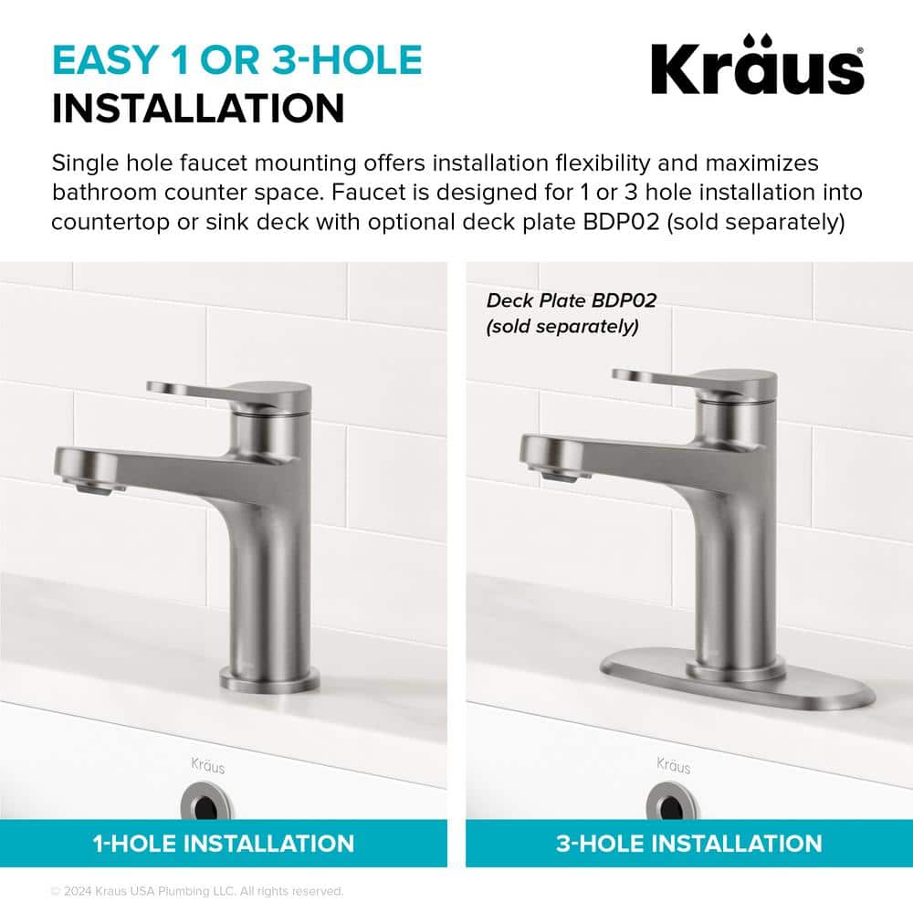 Indy Chrome Single Handle Bathroom Faucet with Pop Up Drain