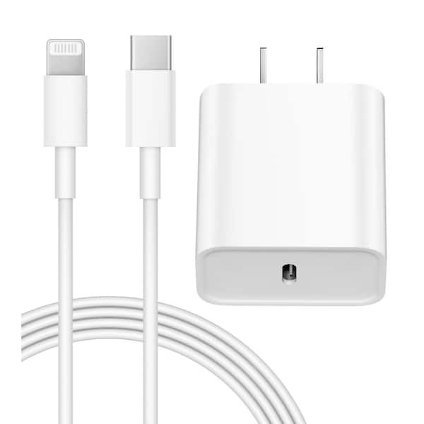 Vrbgify 20W PD USB-C Fast Charger with 6 ft. Cable, Compatible with iPhone 14/13/12/11/Pro/Max/Mini/XR/X and iPad