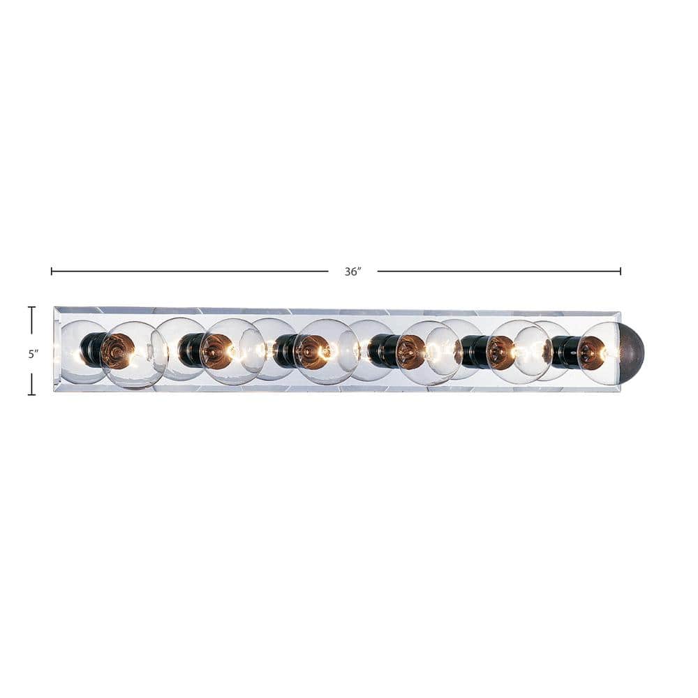 Chrome 6-Light Dimmable Bath Bar Fixture