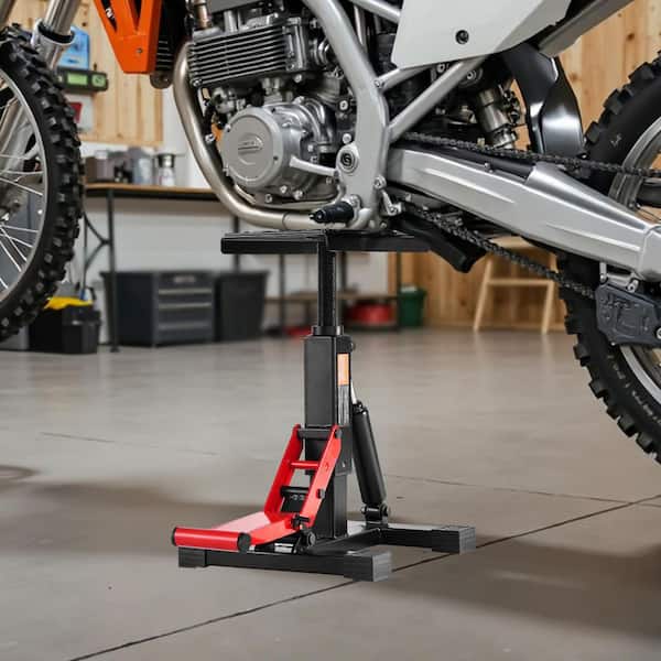 Dirt Bike Lift Stand, Motorcycle Jack Lift Stand 1200lbs. Capacity and Hydraulic Lift Operation, 9.8-18.3in. Hoist Table