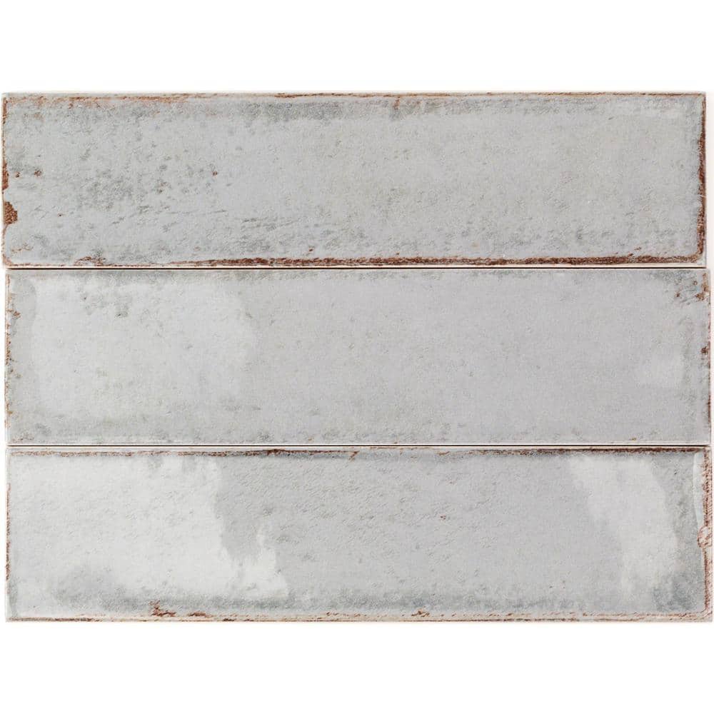 Citadel Polished Gray Ceramic Subway Wall Tile 3x12