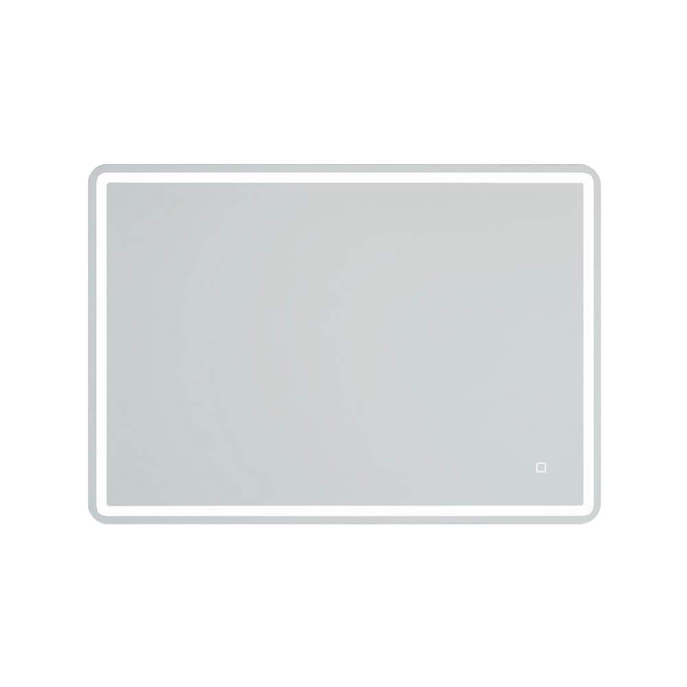40 in. W x 28 in. H Round Corner Rectangular Frameless LED Wall Mount Anti-