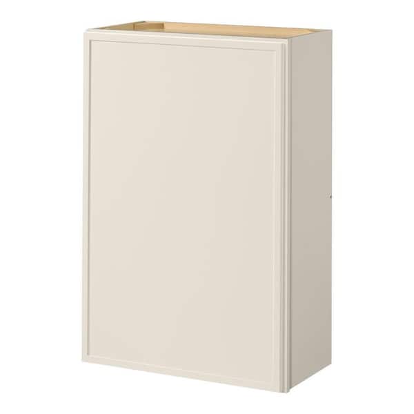 Leyton 24 in. W x 12 in. D x 36 in. H Ready to Assemble Plywood Slim Shaker Wall Kitchen Cabinet in Antique White